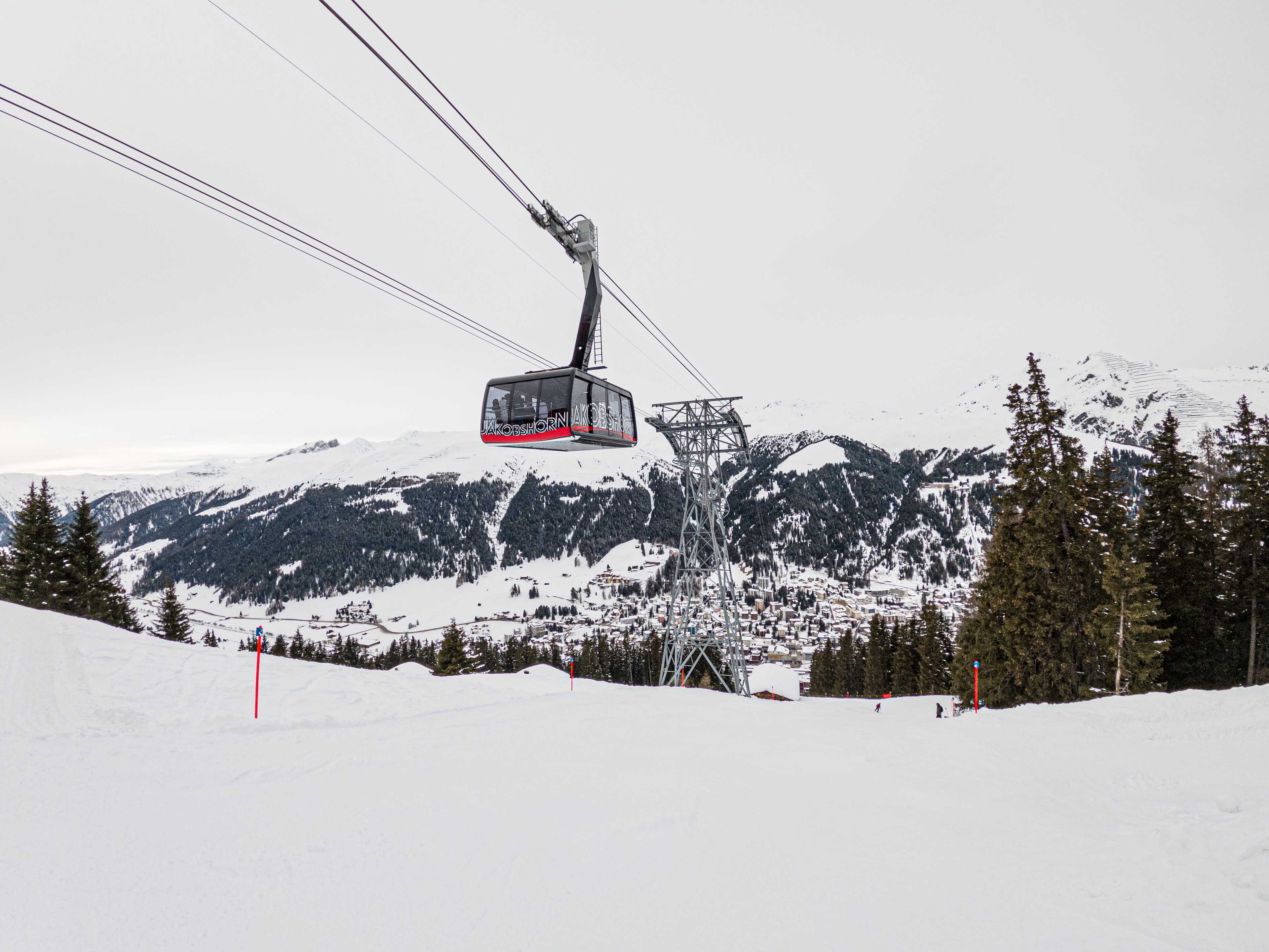 New cabins of Davos-Jschalp cable car