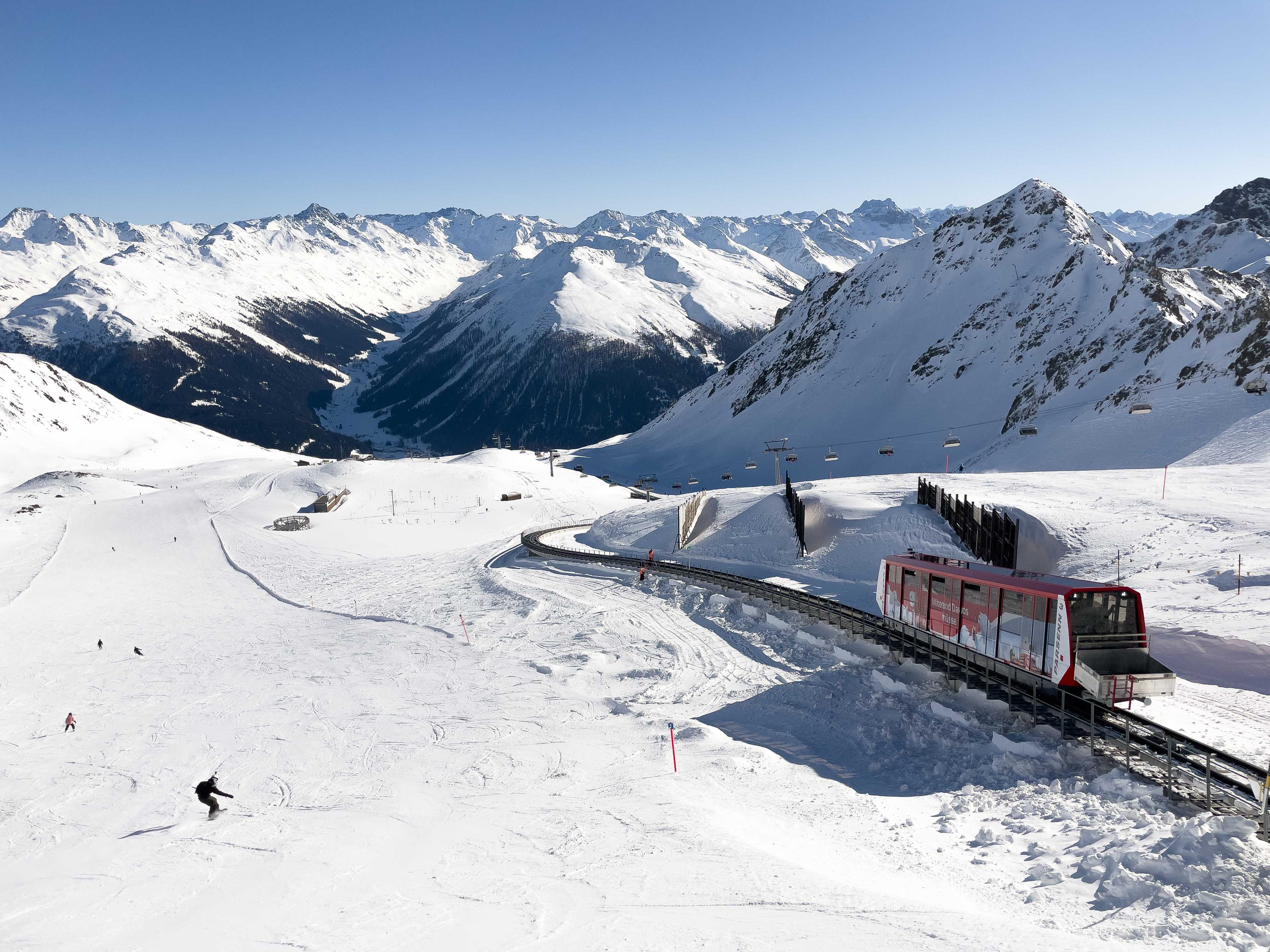 Parsennbahn and piste no. 6, Davos