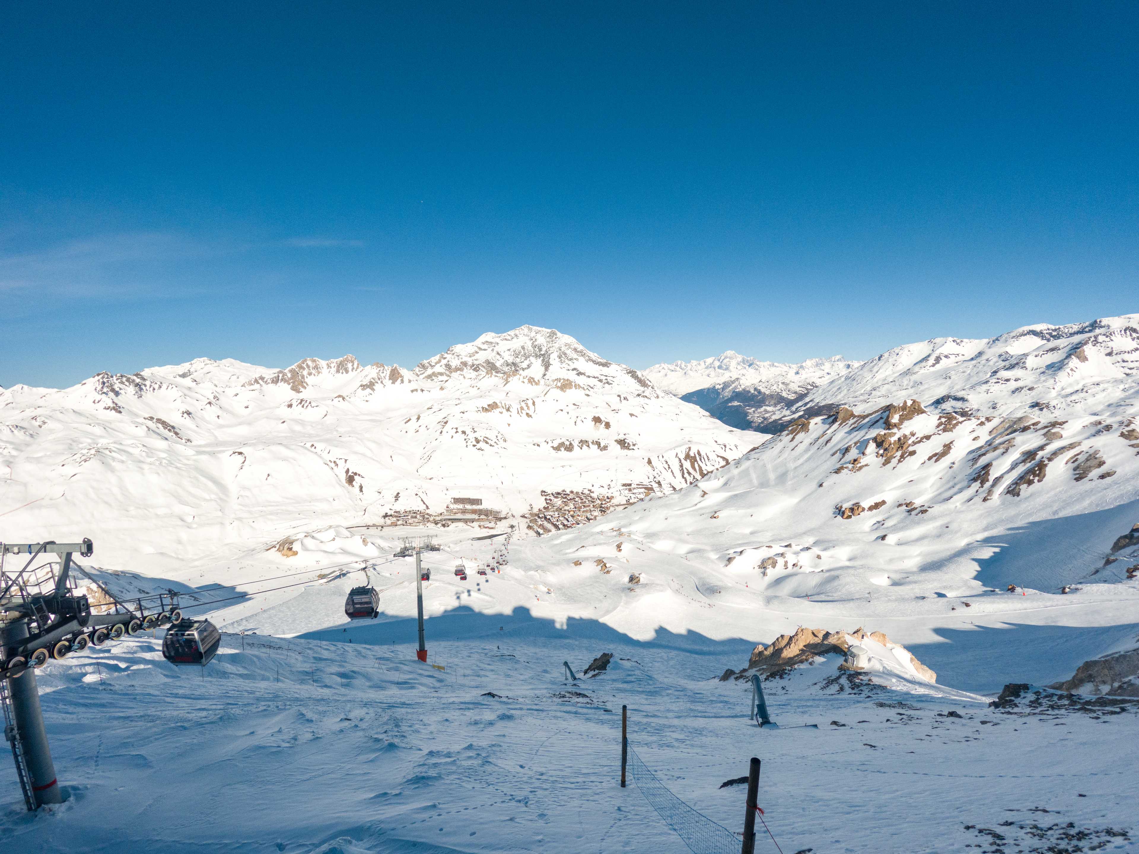 Tignes 2100 widziane z Tovière