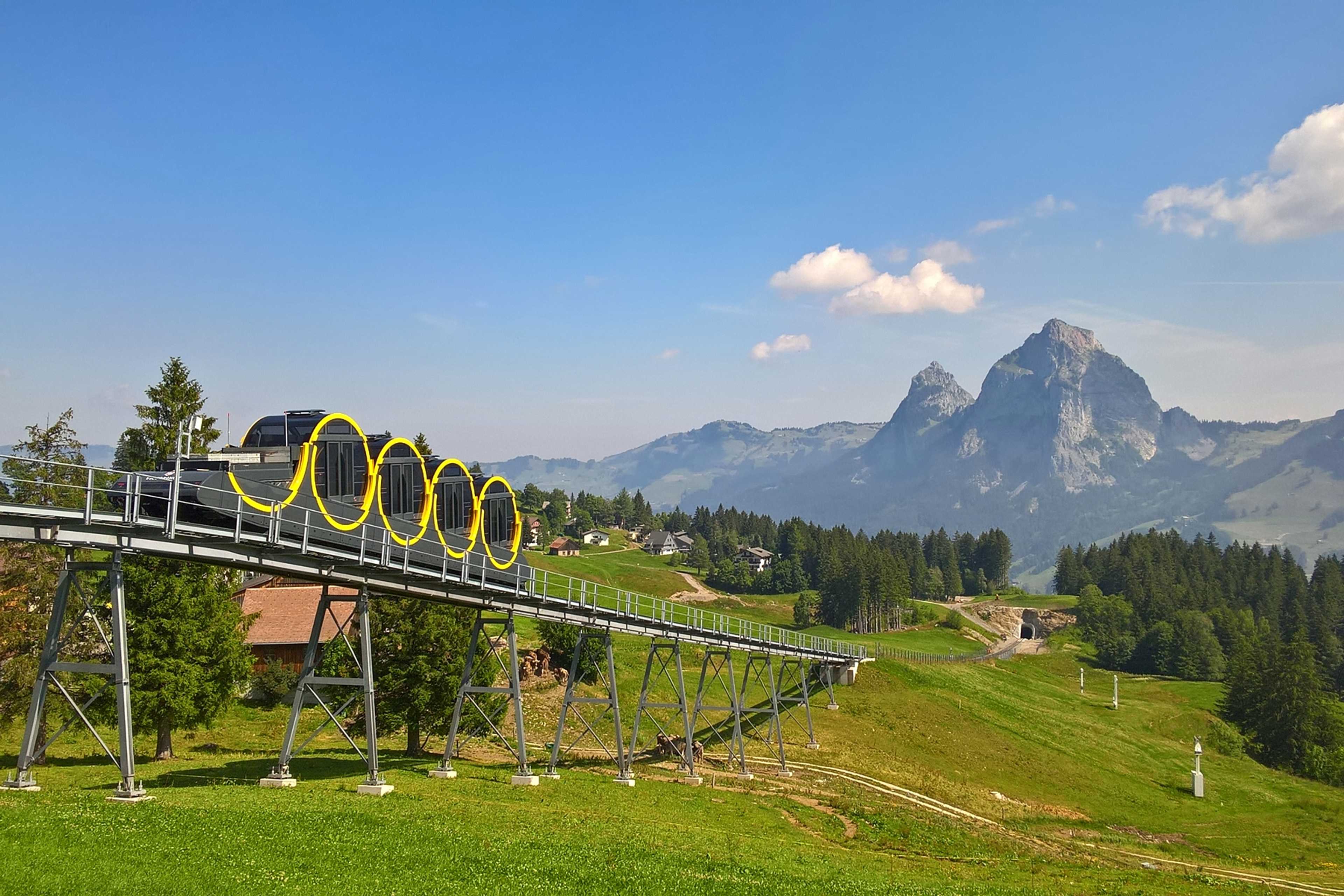 Record-breaking cableway in Switzerland
