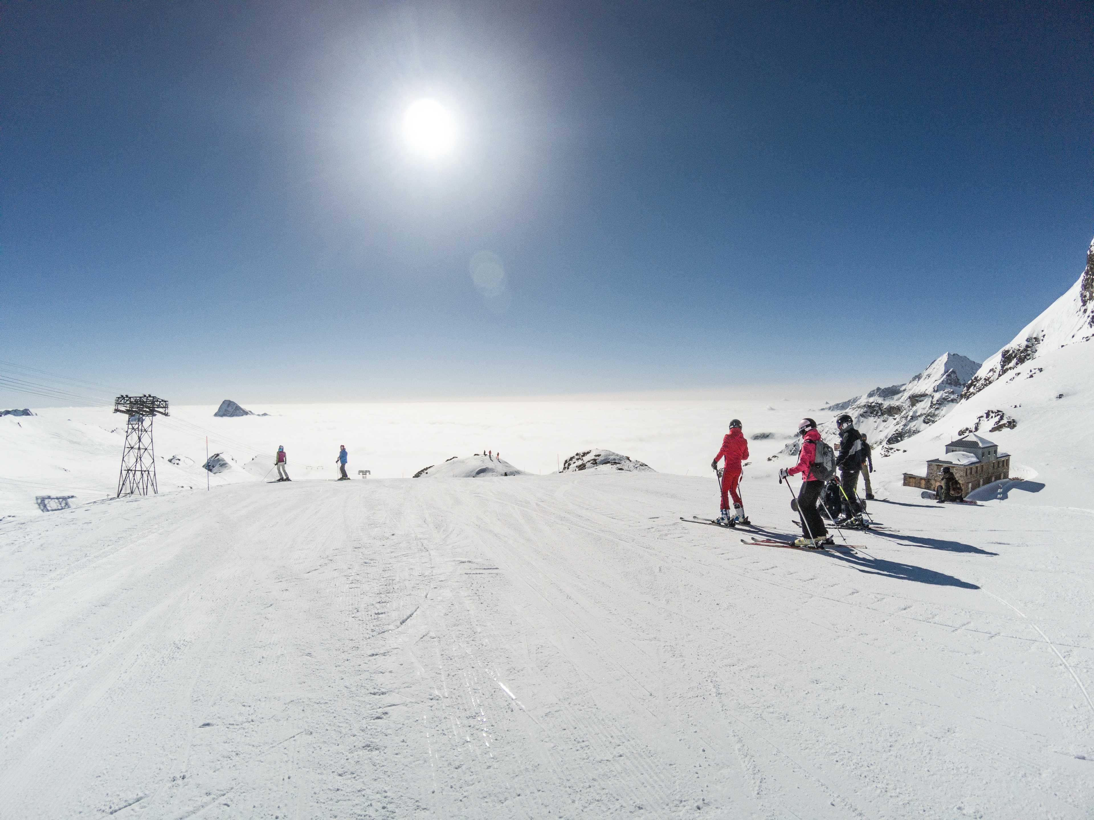 Being above the clouds is quite frequent at Monterosa Ski