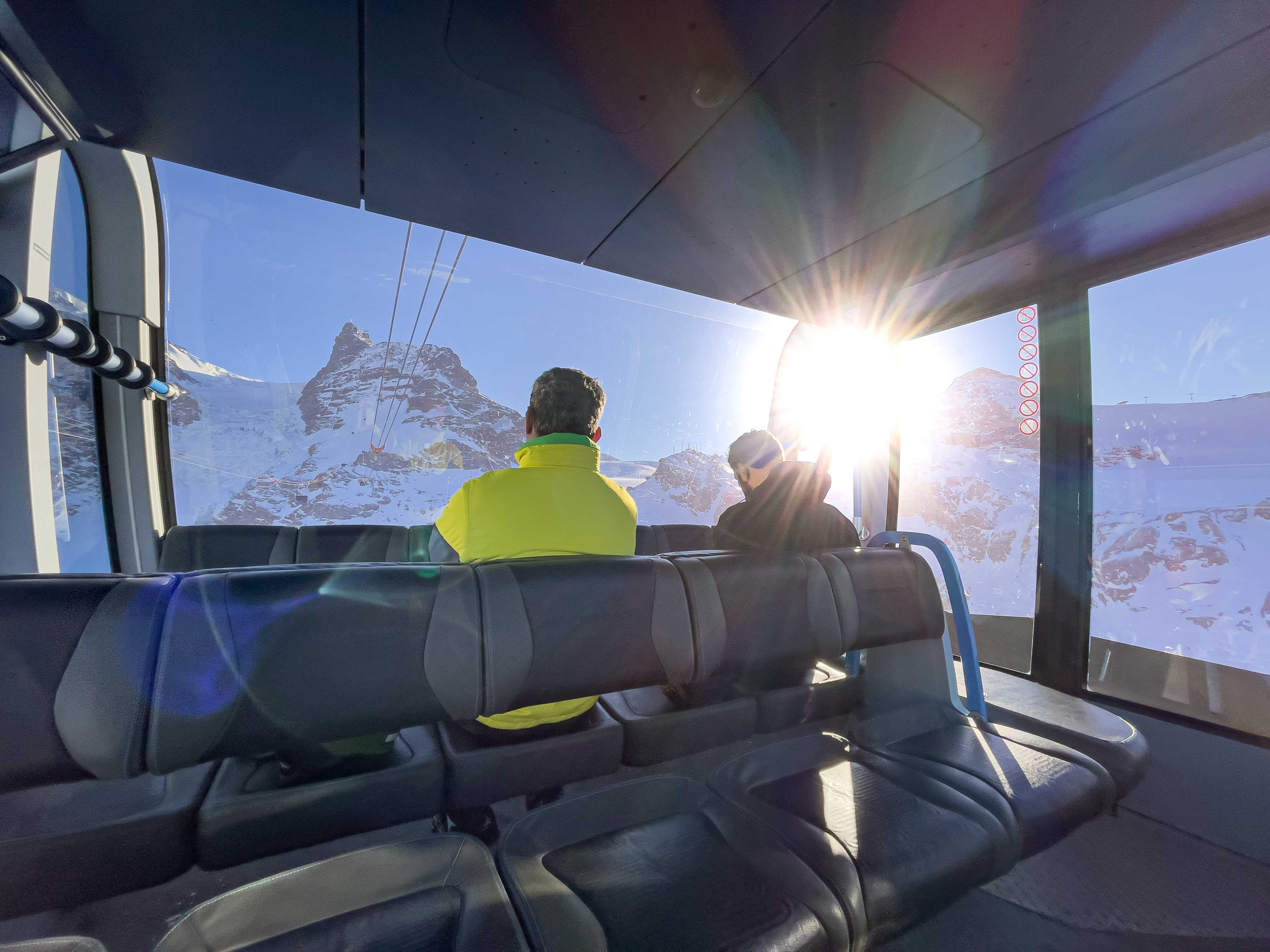 3-S Matterhorn Glacier Ride cabin interior, Zermatt