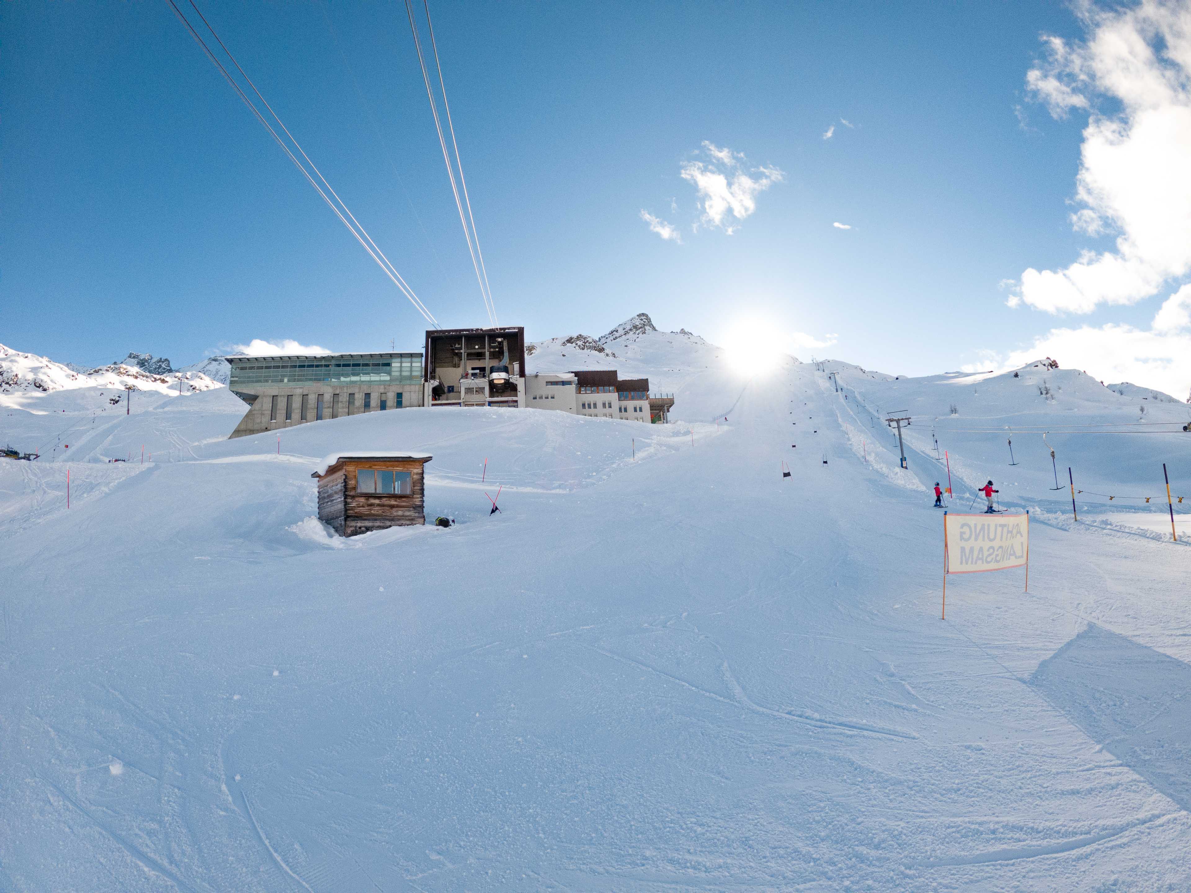 Furtschellas cable car mountain station (2312 m n.p.m.), Corvatsch, St. Moritz