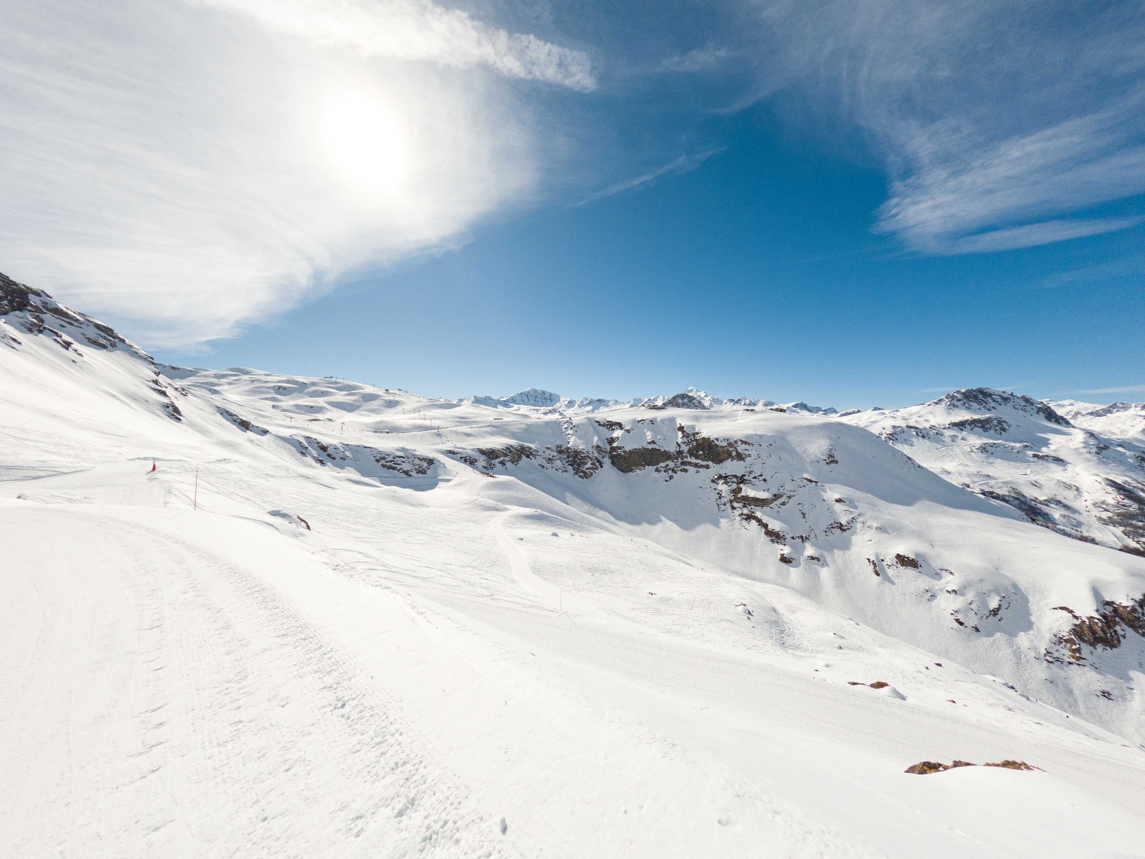 Widok na wyciągu Glacier i Datcha, Val d’Isère