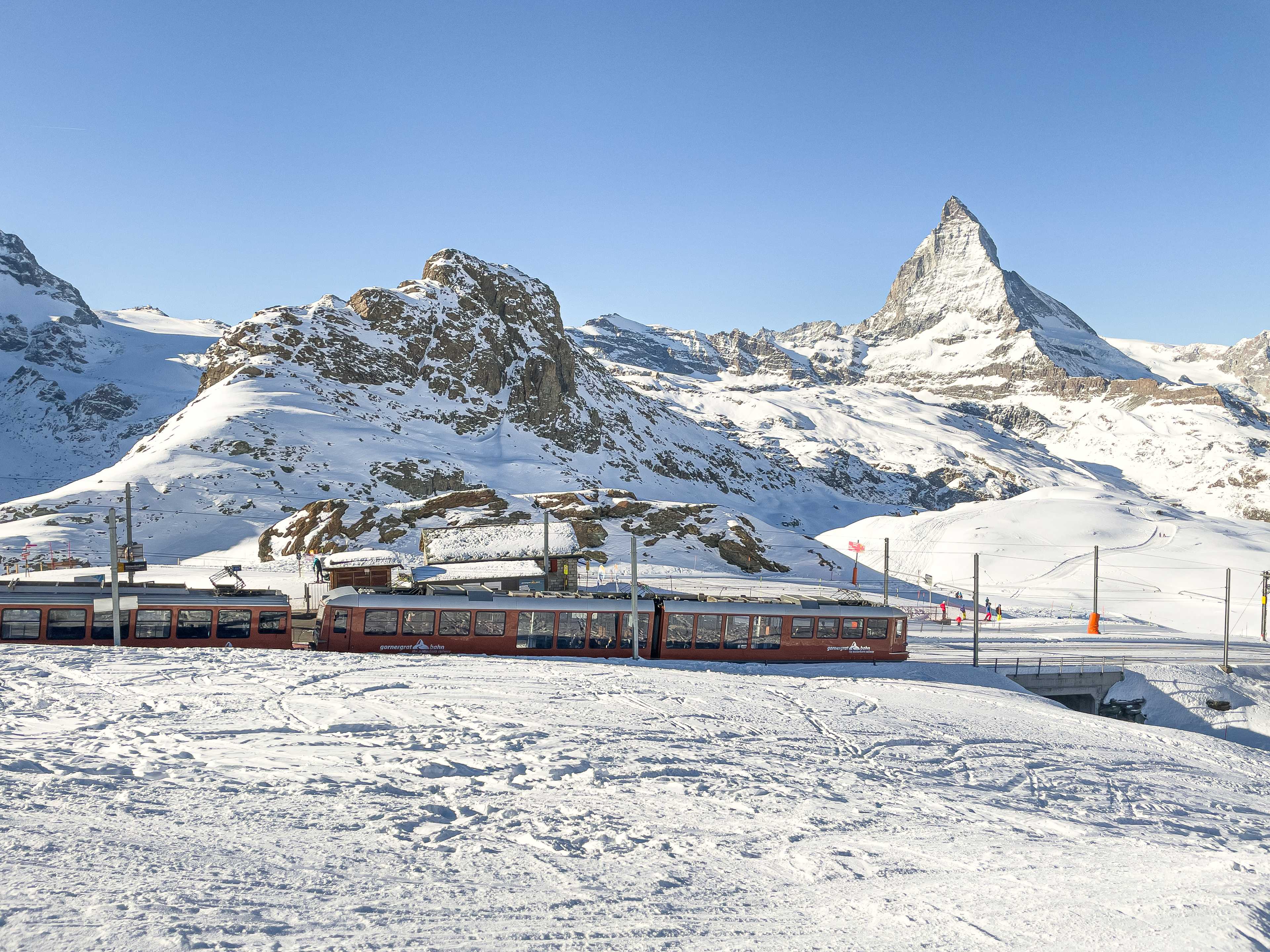 Trains on Gornergrat, Zermatt