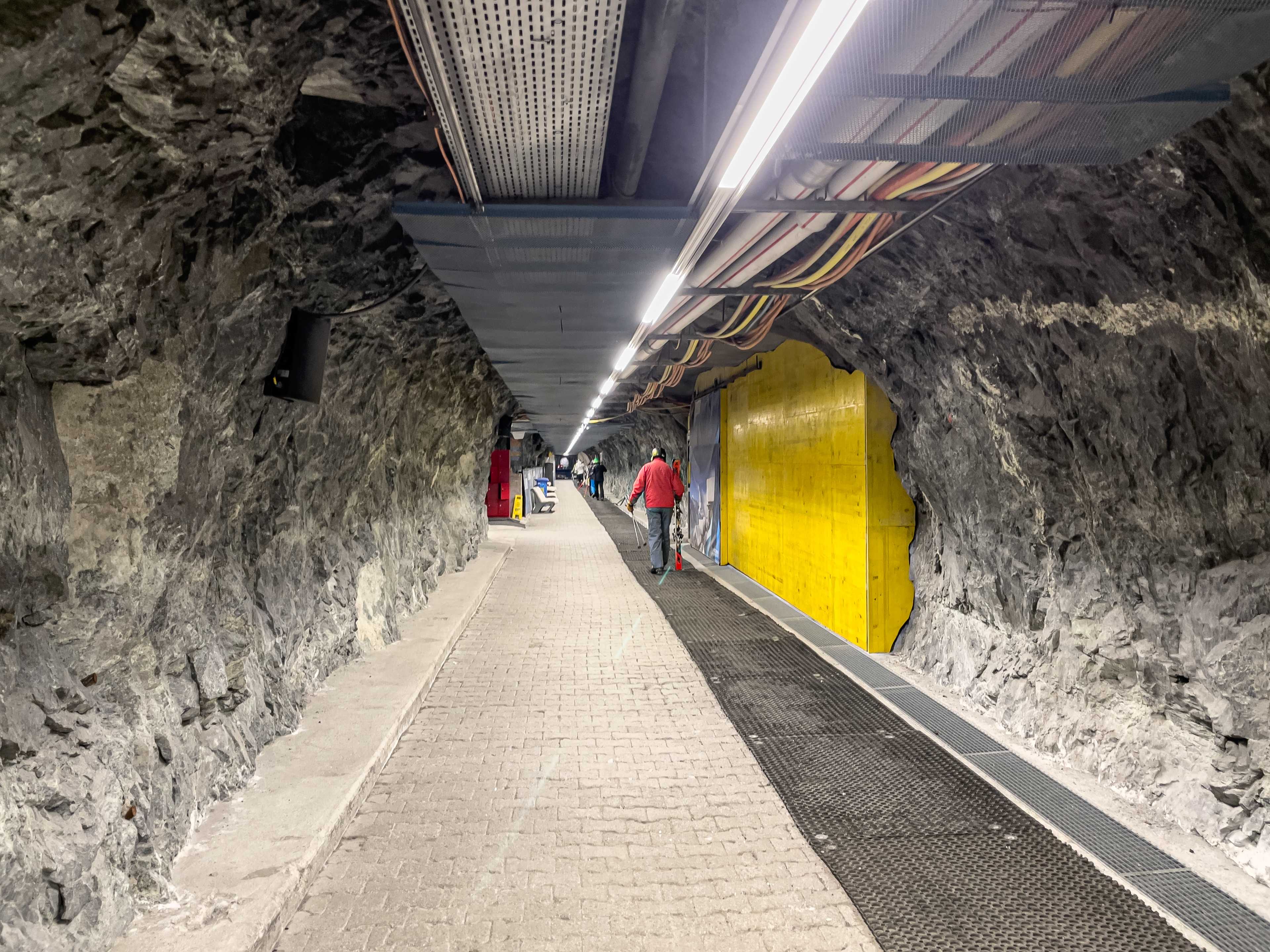 Tunnels inside Klein Matterhorn, Zermatt