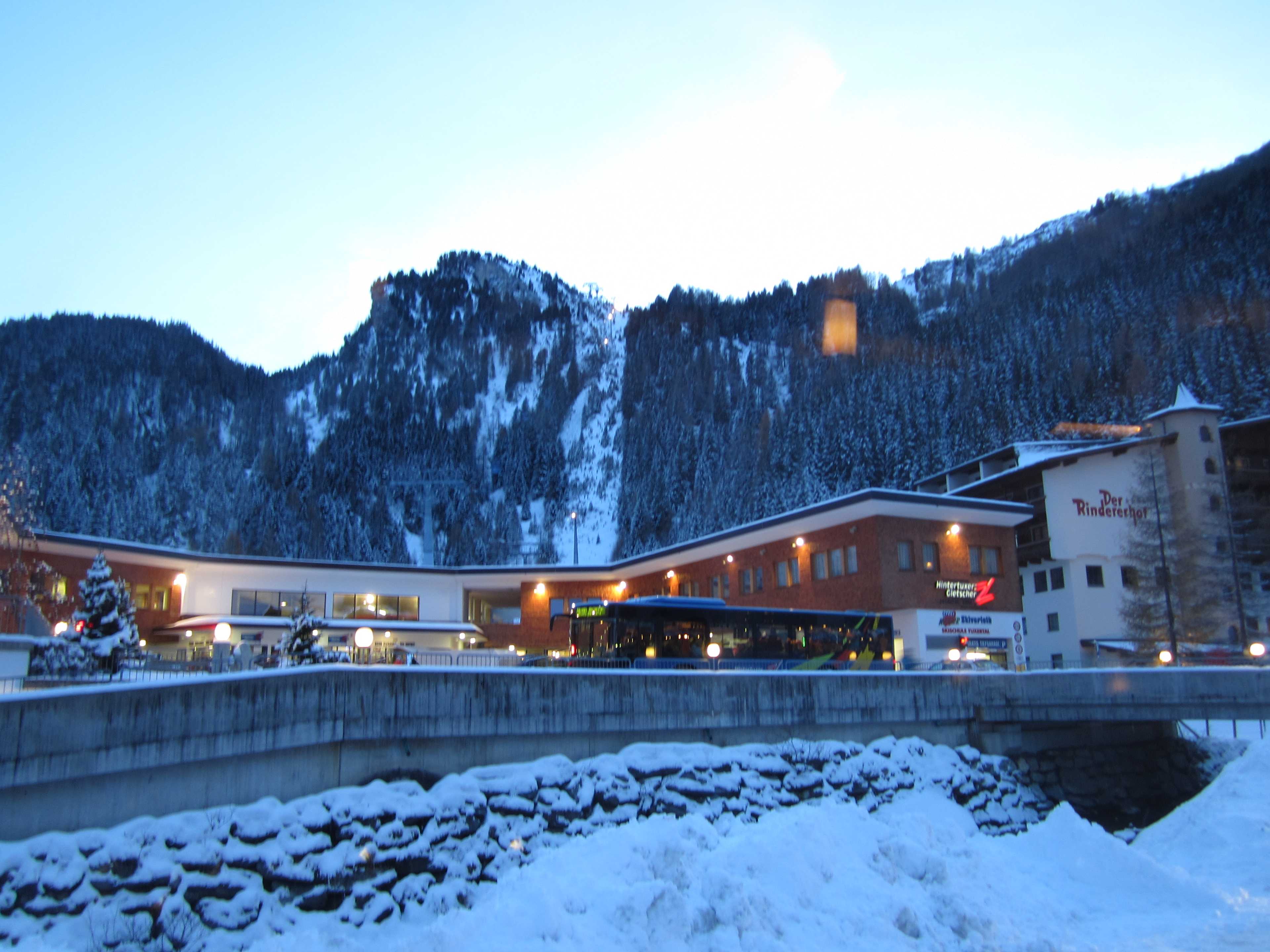 Valley station of the Hintertux resort