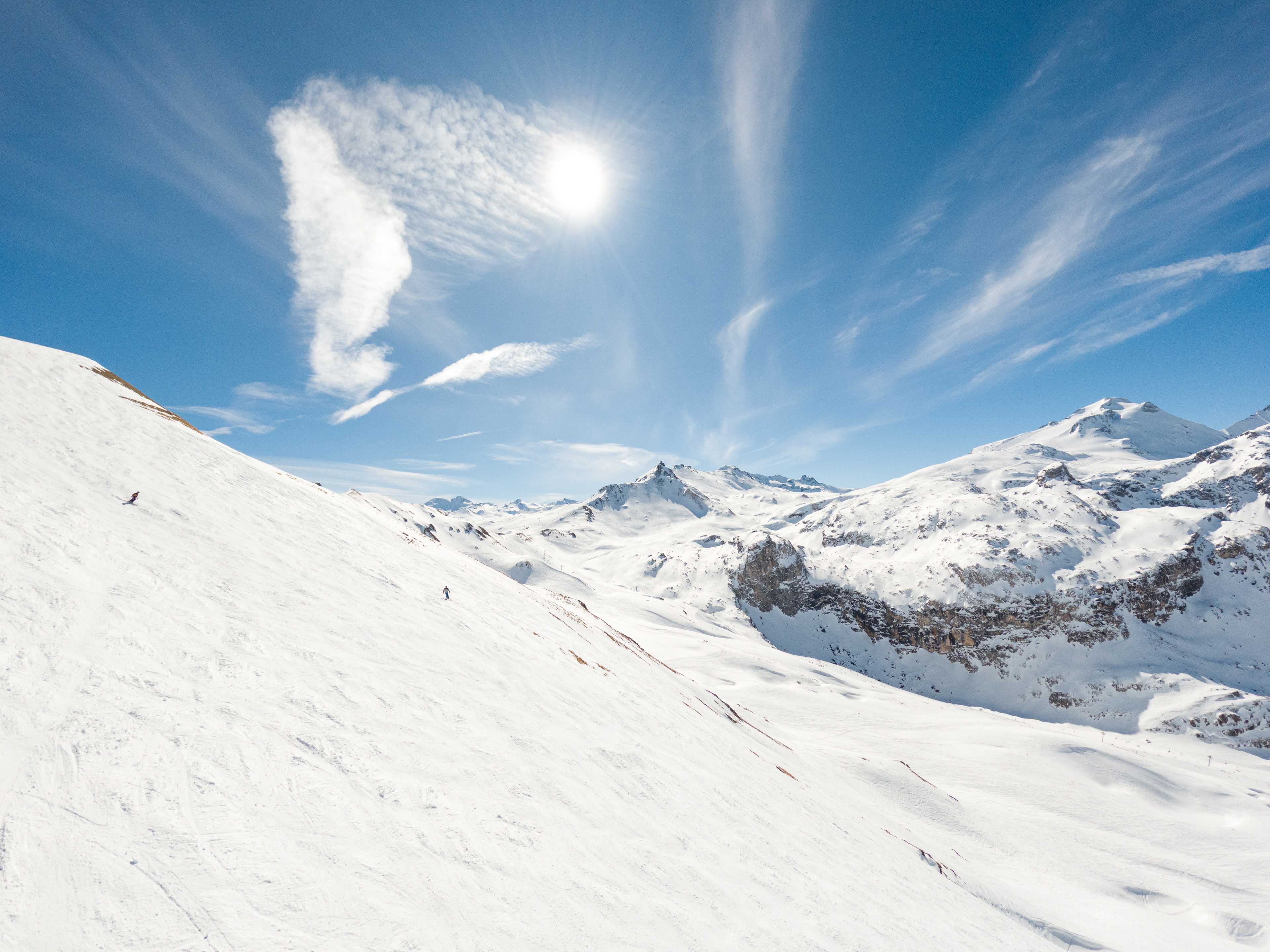 Widok na lodowiec La Grande Motte, Tignes