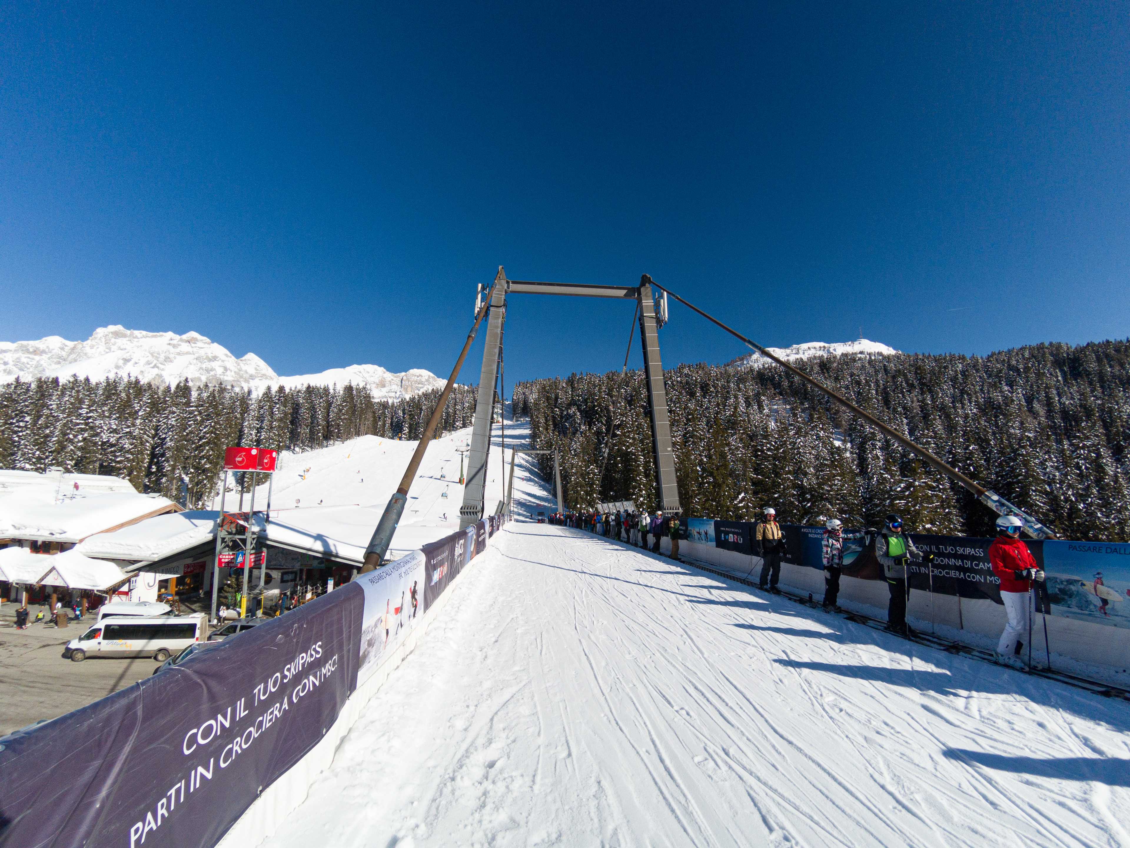 Ski bridge to Grostè, Madonna di Campiglio